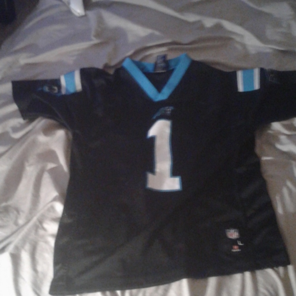 NFL Panthers Cam Newton #1 Jersey Size 14-16